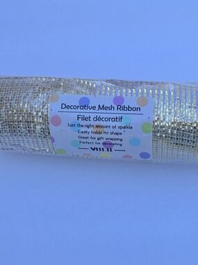 Decorative Mesh Ribbon - Gold